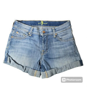 7 For all Mankind Denim Cuffed Shorts